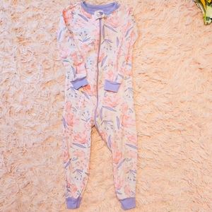 Floral zip up pajamas